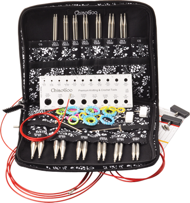 5" TWIST Interchangeable Needle Set Red Lace Complete US 2-15 (2.75mm-10.00mm)