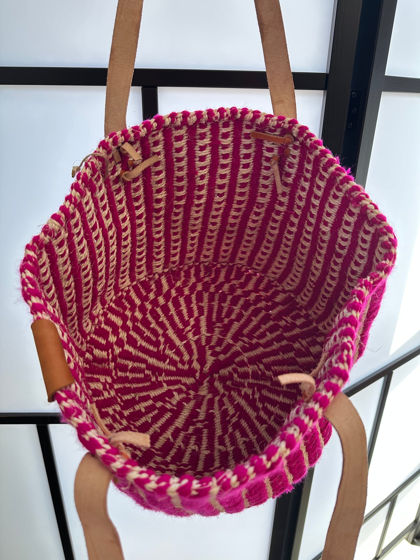 Fuchsia Dotted Pattern - Boostani Basket