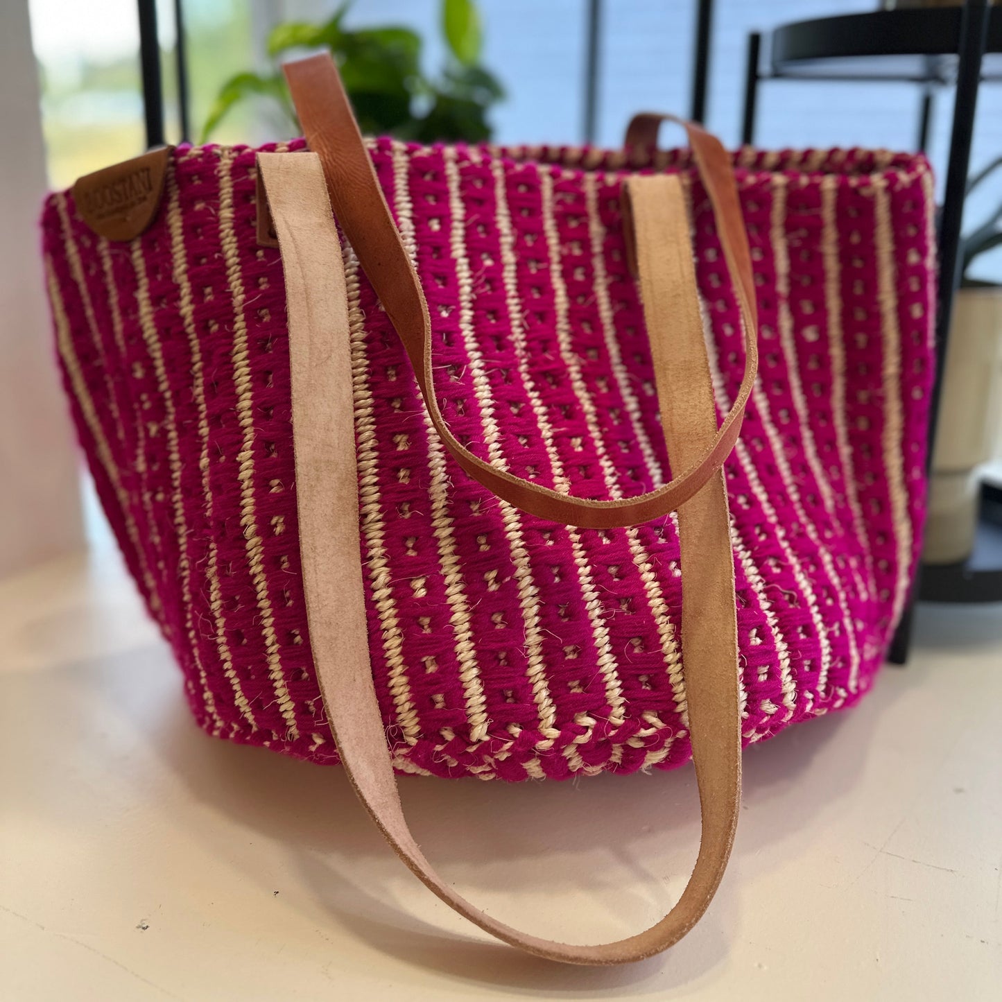 Fuchsia Dotted Pattern - Boostani Basket