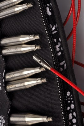 4" TWIST Interchangeable Needle Set Red Lace SMALL US 2-8 (2.75mm-5mm)
