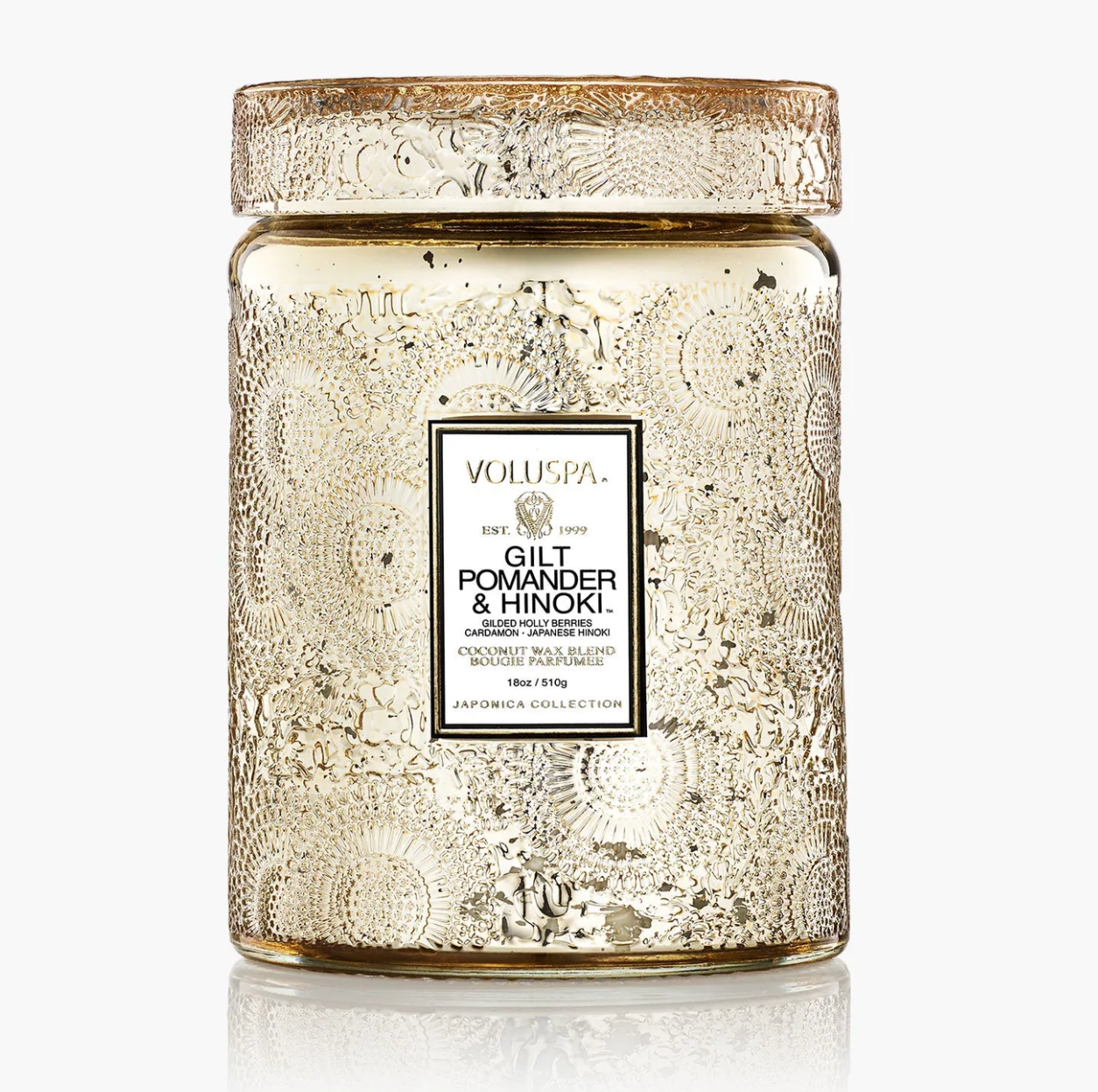 Gilt Pomander & Hinoki – Voluspa 18 oz Candle