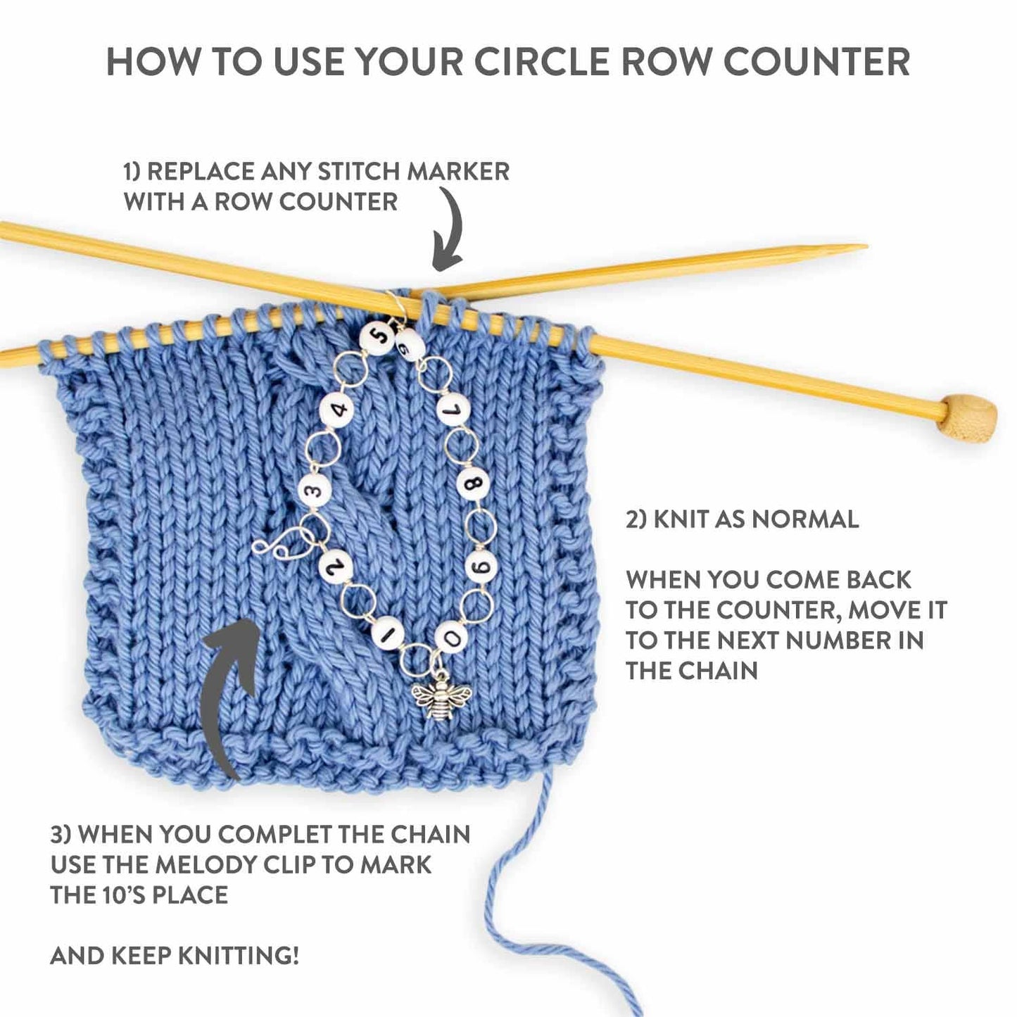 Ladybug Circle Chain Row Counter