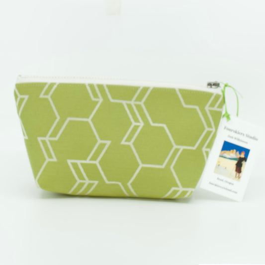 Green Abstract Medium Pouch