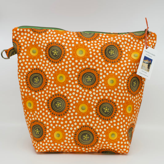 Orange Circles - Fat Quarter Zip