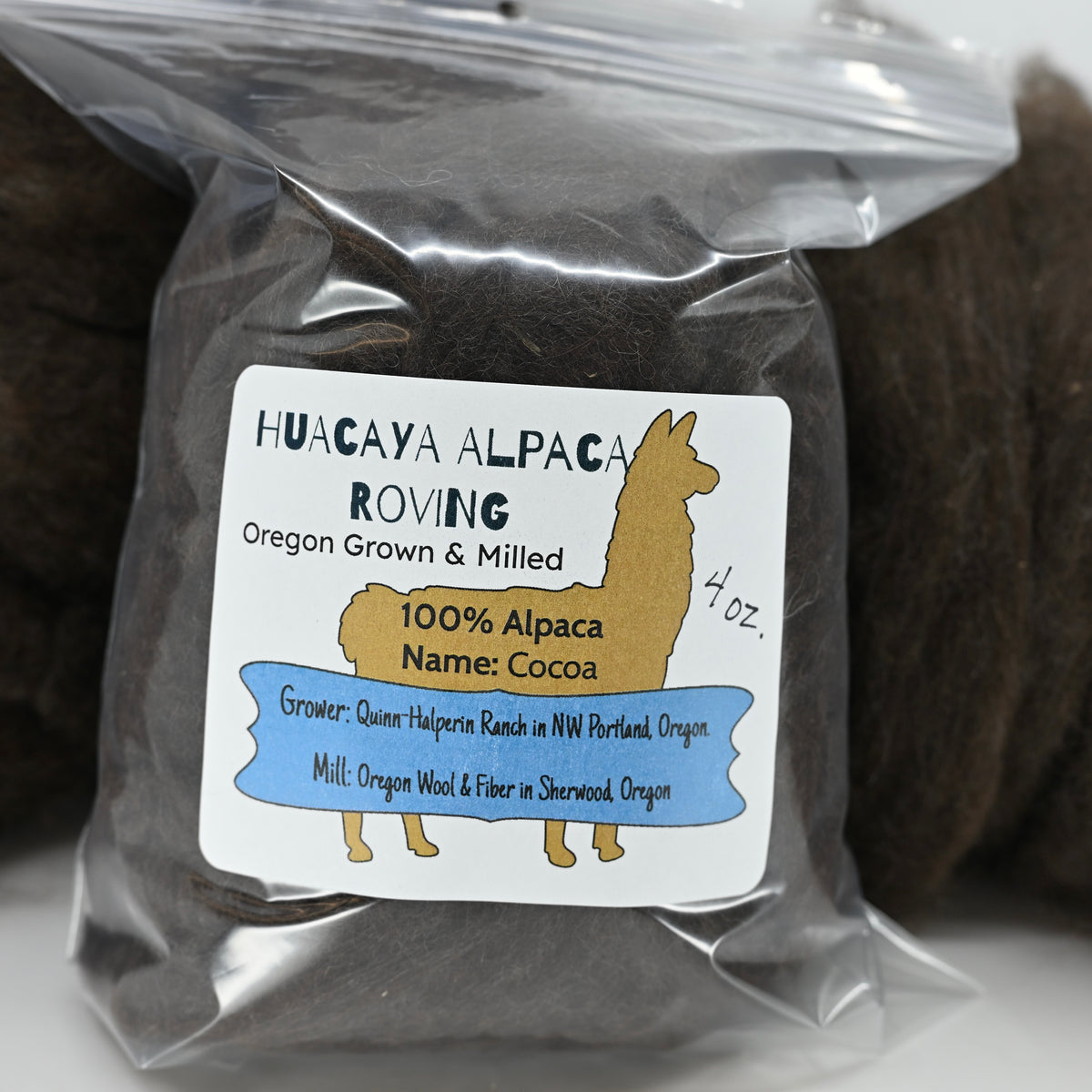 Oregon Grown/Milled Huacaya Alpaca