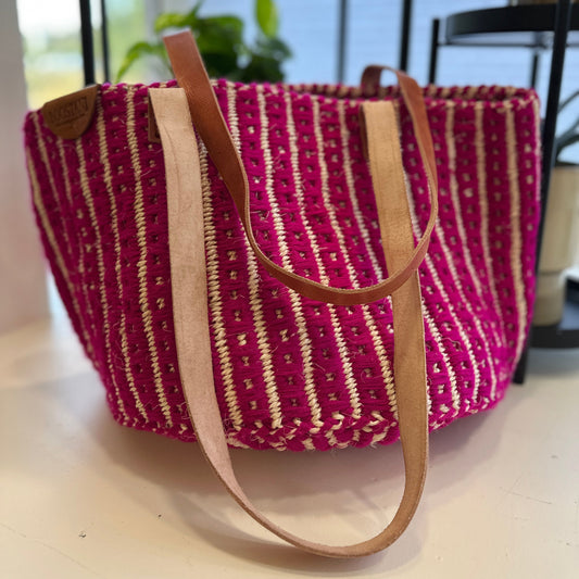 Fuchsia Dotted Pattern - Boostani Basket