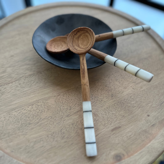 Olive Wood & Bone Small Spoon