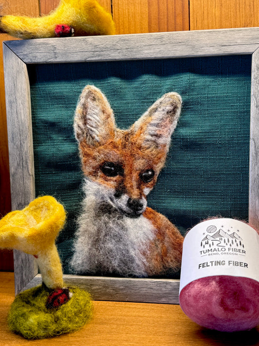 Needle Felted Fox Portrait