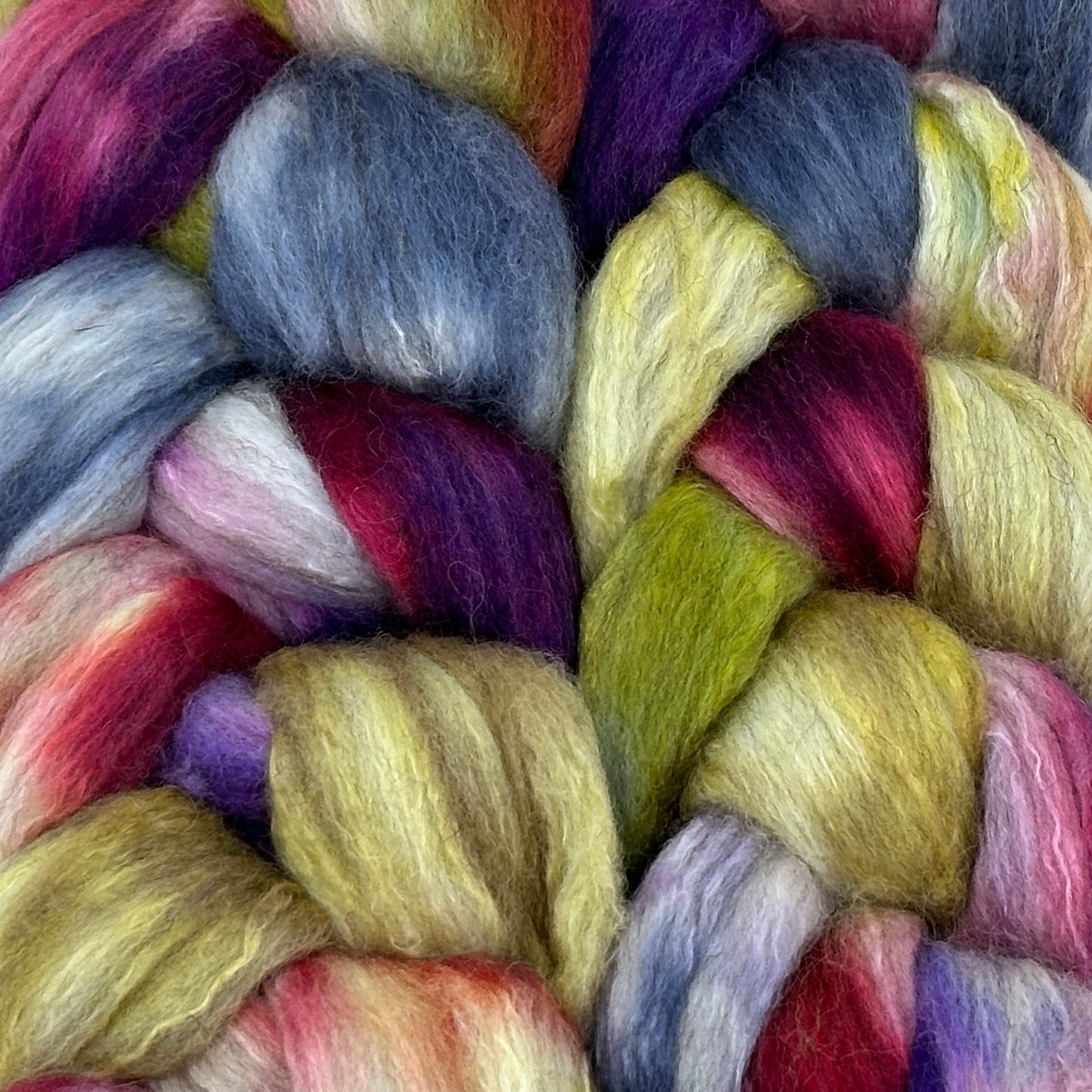 Pansy - Merino, BFL, Silk Combed Top Blend