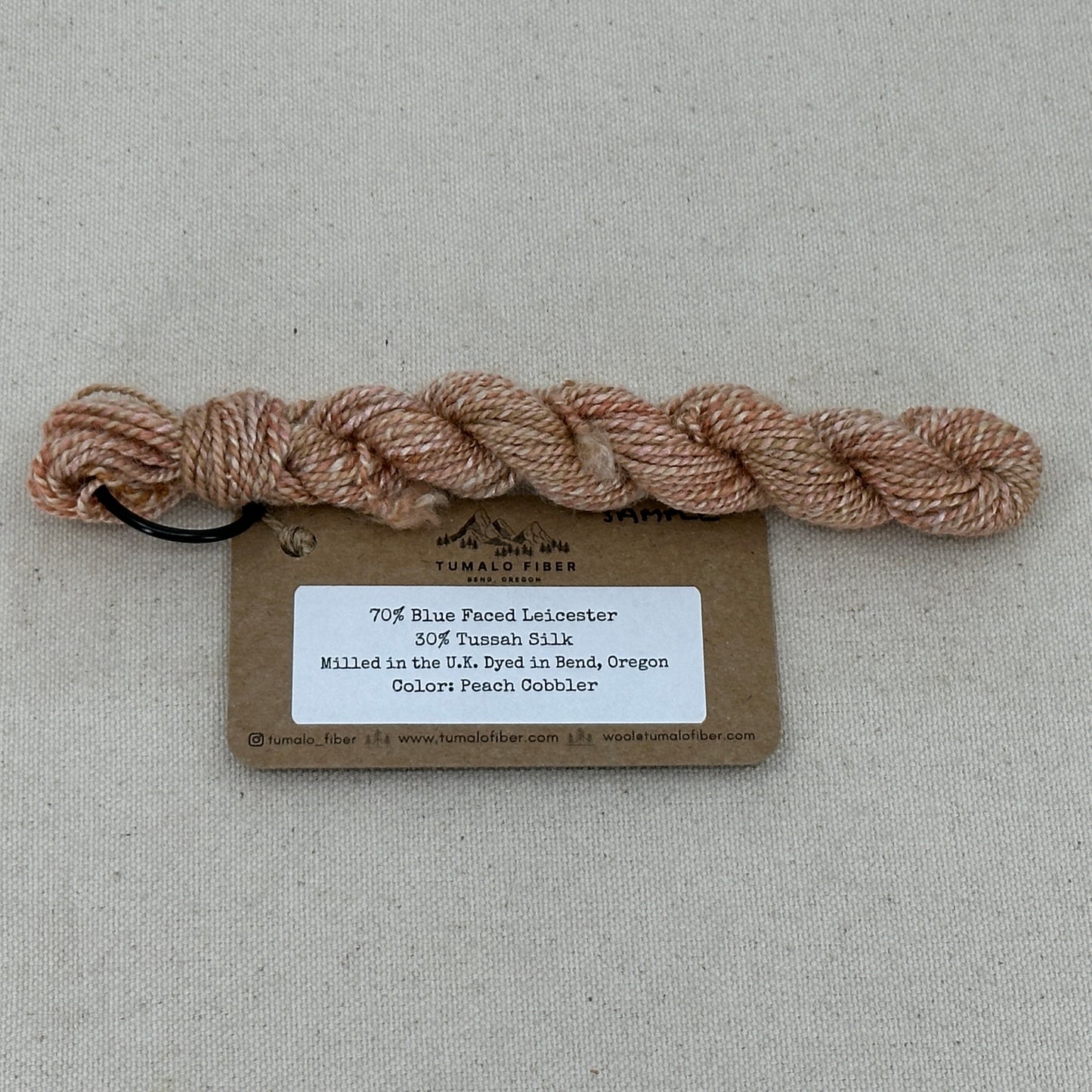 Peach Cobbler - BFL/Tussah Silk Combed Top