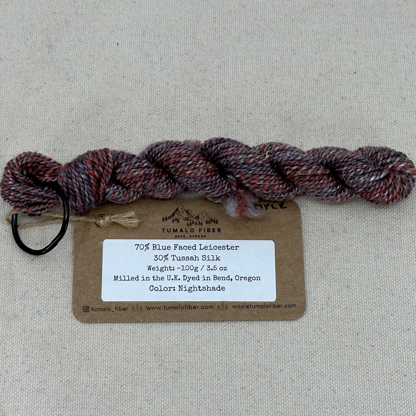 Nightshade - BFL/Tussah Silk Combed Top