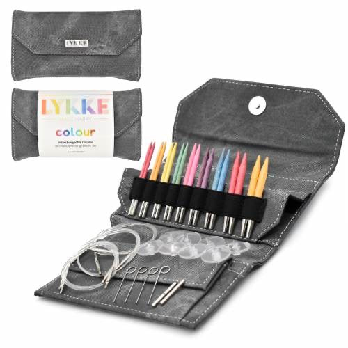 Colour 3.5" Lykke Interchangeable Birchwood Needle Set