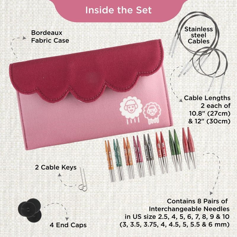 Dreamz Mini Interchangeable Needle Set – 2" (5 cm) - KnitPro