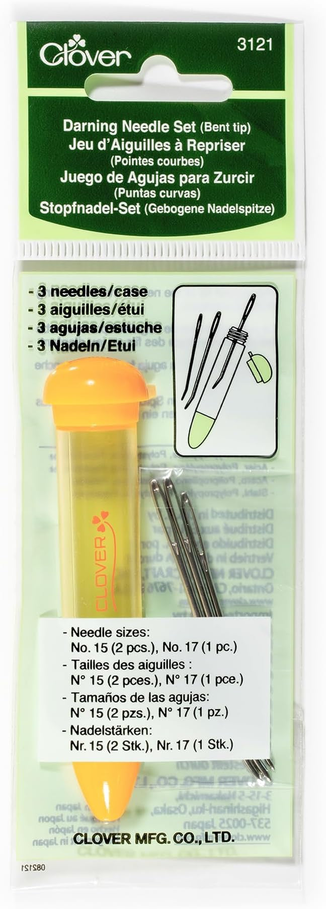 Clover Darning Needle Set (Bent Tip)