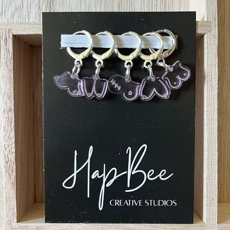 HapBee A Bevy of Boobs Stitch Marker Set
