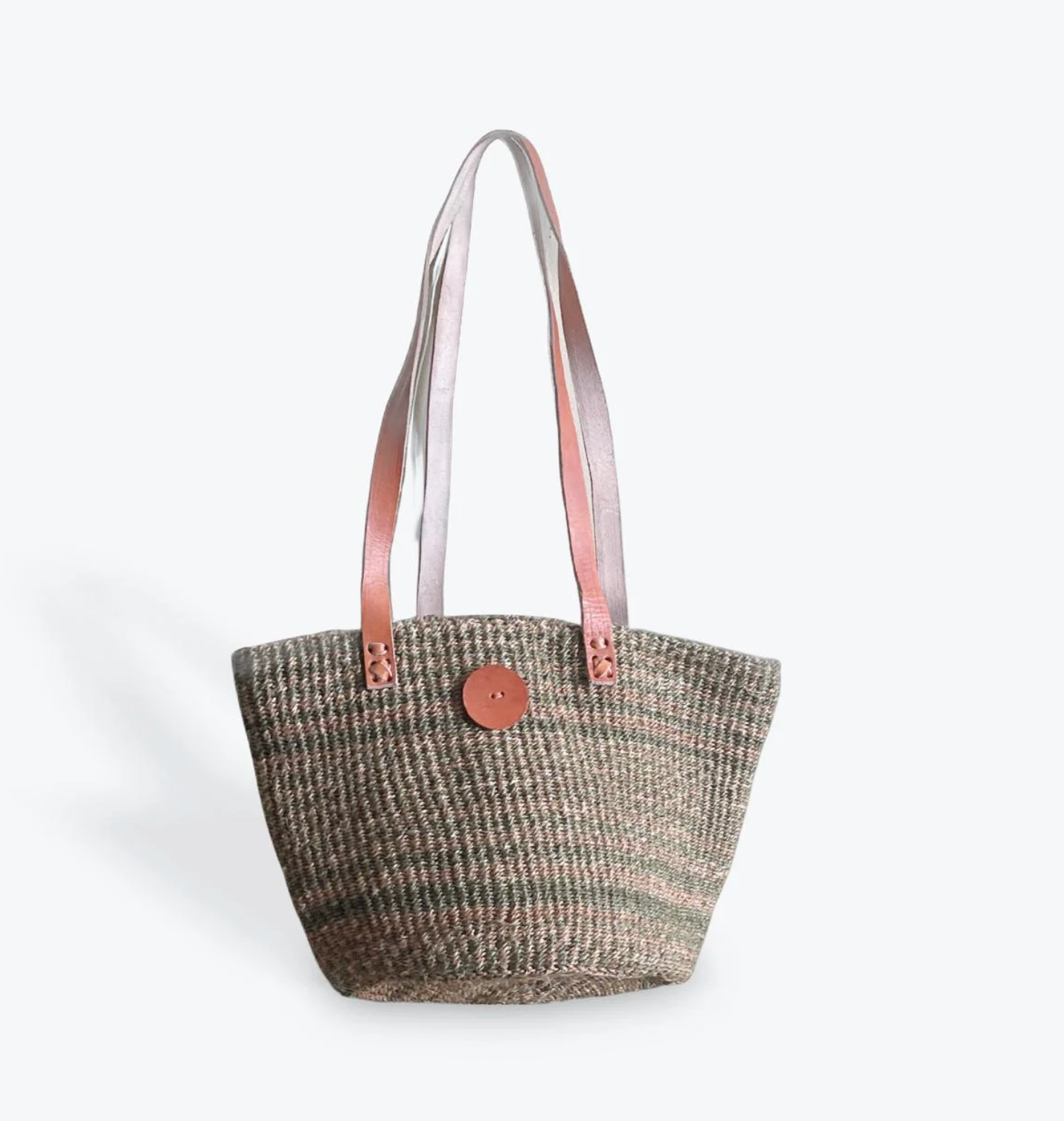 Green & Natural Zebra Sisal - Small - Boostani Basket